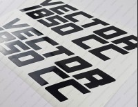 Hydra-Sports Vector 1850 CC Boat Decal Set of 2 x 15"